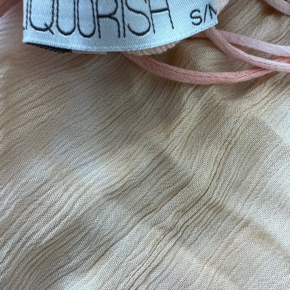 Liquorish Tassel Pastel Maxi Dress Peach Blush Backless Women's Small/Medium - Picture 8 of 10